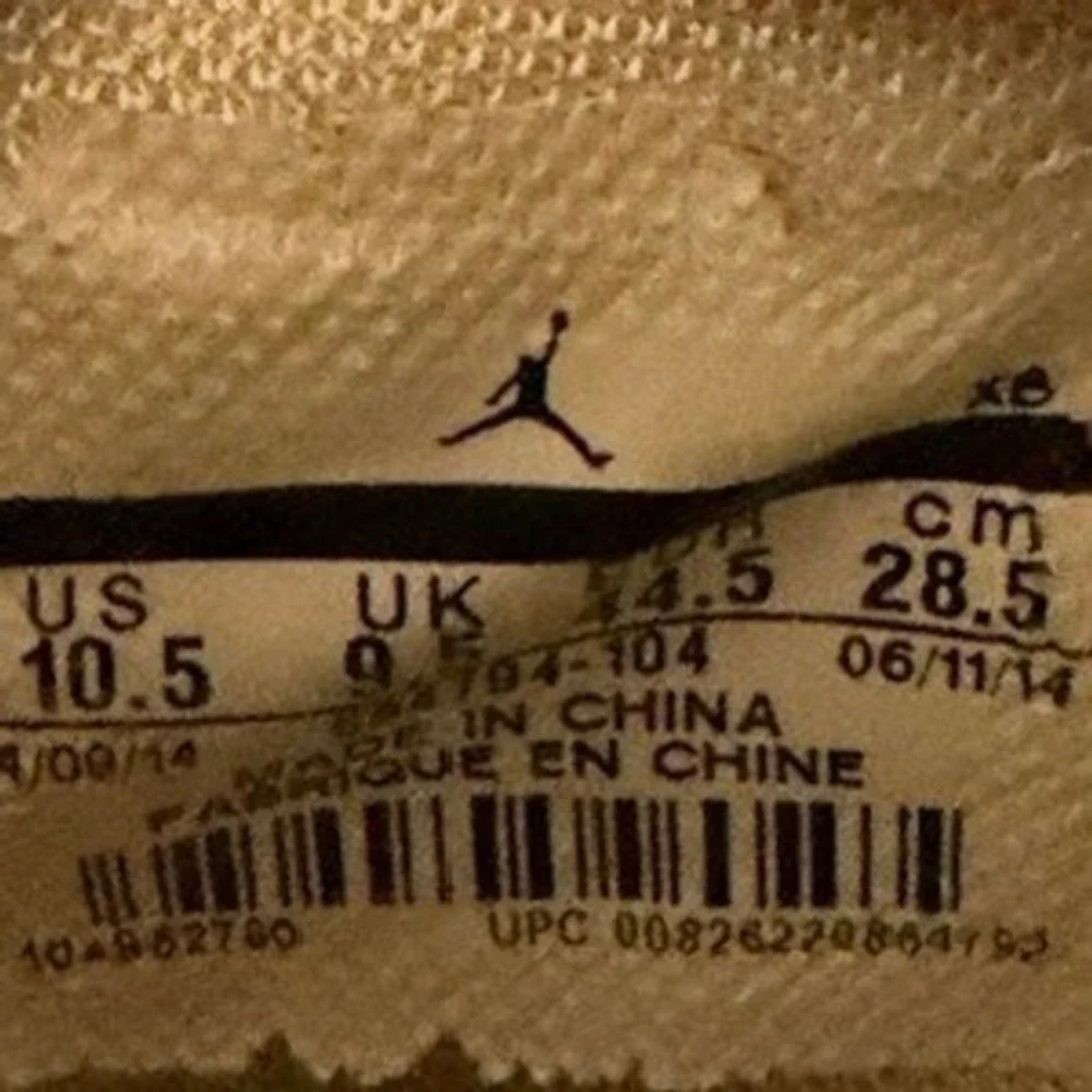Jordan AJ1 Low Mens White Light Bone Leather Shoes Sneakers 553558-104 Size 10.5